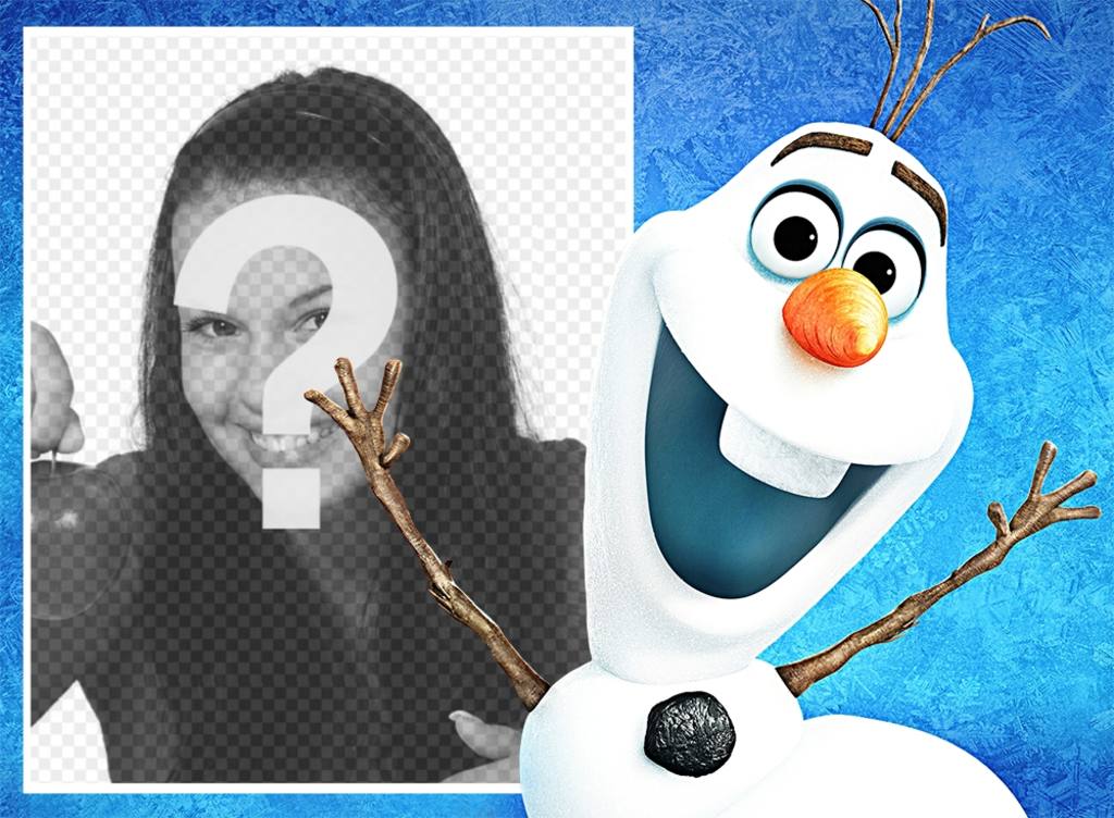Effet photo à votre photo avec Olaf du film danimation Frozen ..