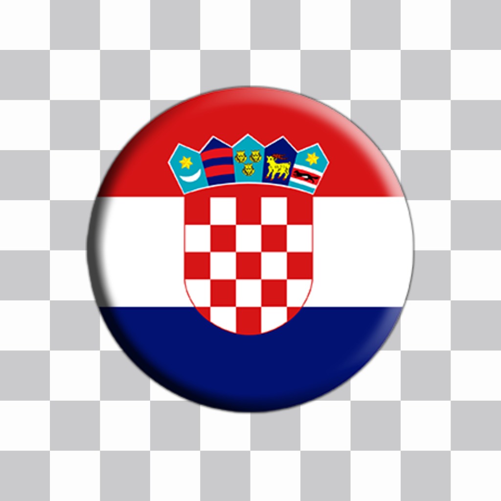 Bouton avec le drapeau de la Croatie à ajouter à vos photos comme un autocollant Envoyez ..