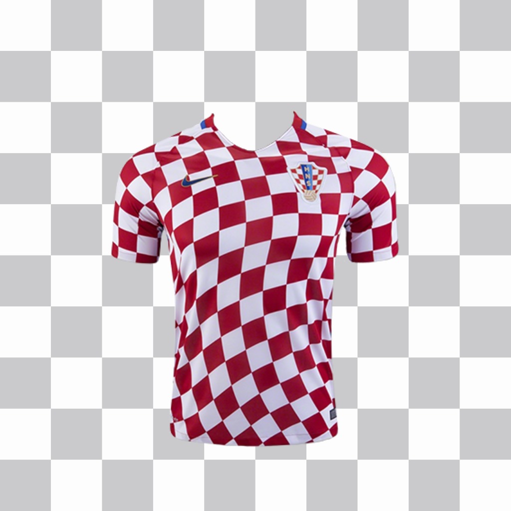 Shirt de sélection de football Croatie à coller sur vos photos ..
