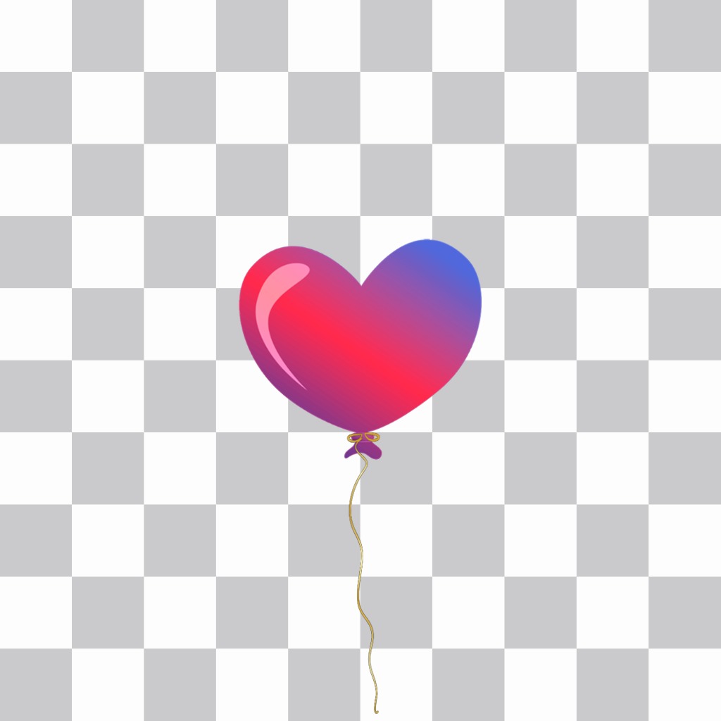 en forme de coeur de ballons pour décorer vos photos comme un autocollant ..