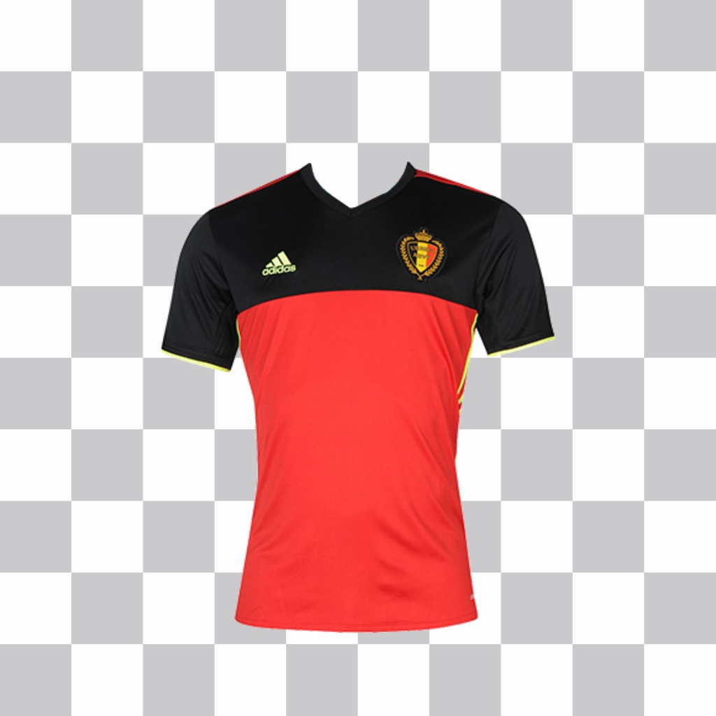 Photo effet de modifier et de mettre la chemise de la Belgique sur vos photos ..