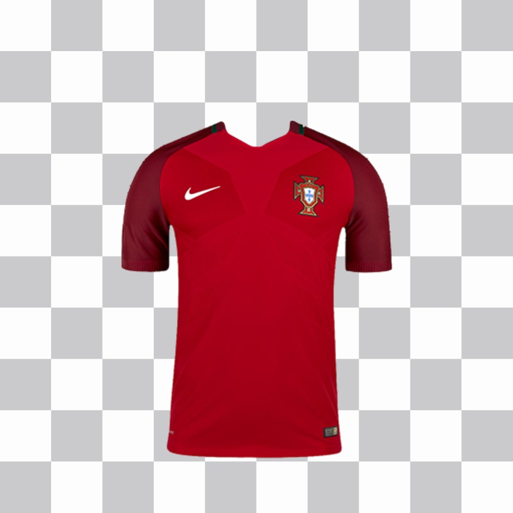 Effet photo pour mettre le maillot de léquipe de football du Portugal sur vos photos ..