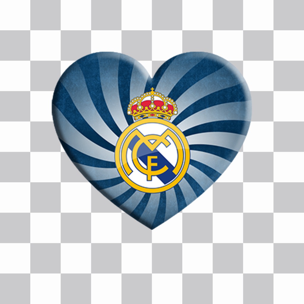 Coeur avec le Real Madrid bouclier à coller sur votre photo pour ..