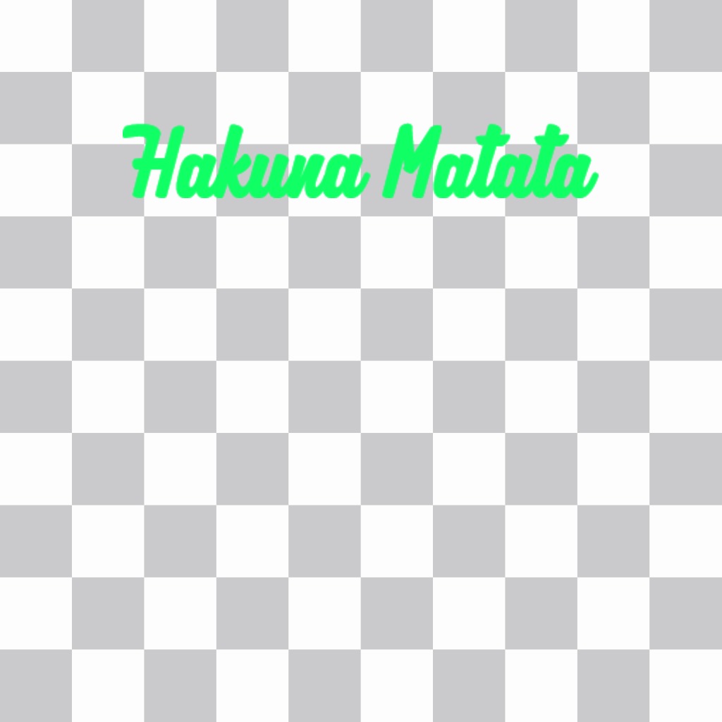 Collez lexpression Hakuna matata sur vos photos avec cet effet de photo en ligne autocollant ..