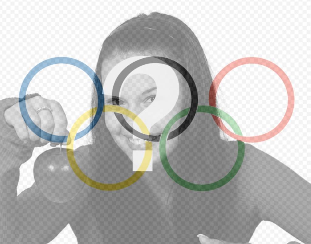 Drapeau avec le symbole des Jeux olympiques comme un filtre pour mettre dans votre photo de photomontages en ligne pour ajouter le drapeau des Jeux Olympiques dans vos photos comme un filtre et gratuit. effet idéal pour votre photo de profil et de partager sur vos réseaux..