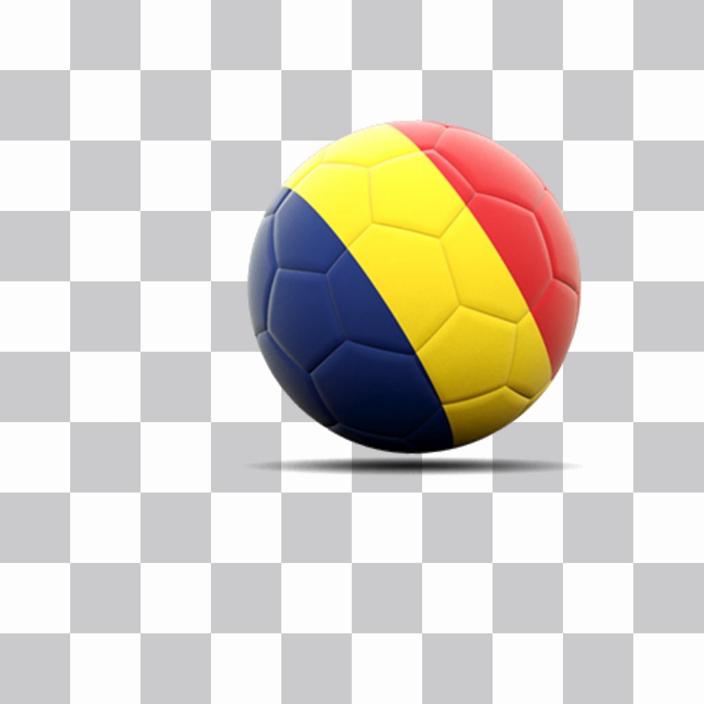 Soccer ball avec le drapeau de la Roumanie comme un autocollant à coller sur vos photos ..