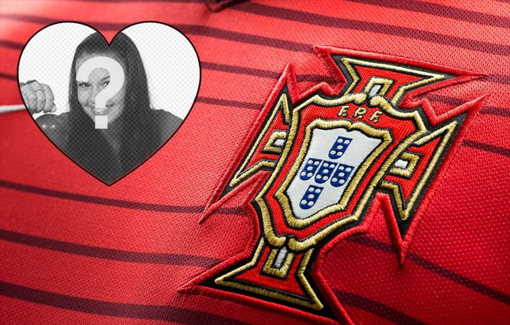 Photomontage pour personnaliser avec votre photo et de soutenir léquipe de football du Portugal ..
