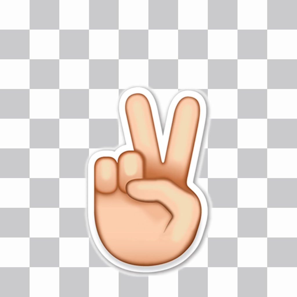 Emoji de la forme de la main de V pour coller dans vos photos comme autocollant ..