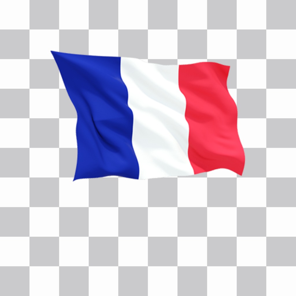 France flag agitant pour ajouter vos photos et décorer ..