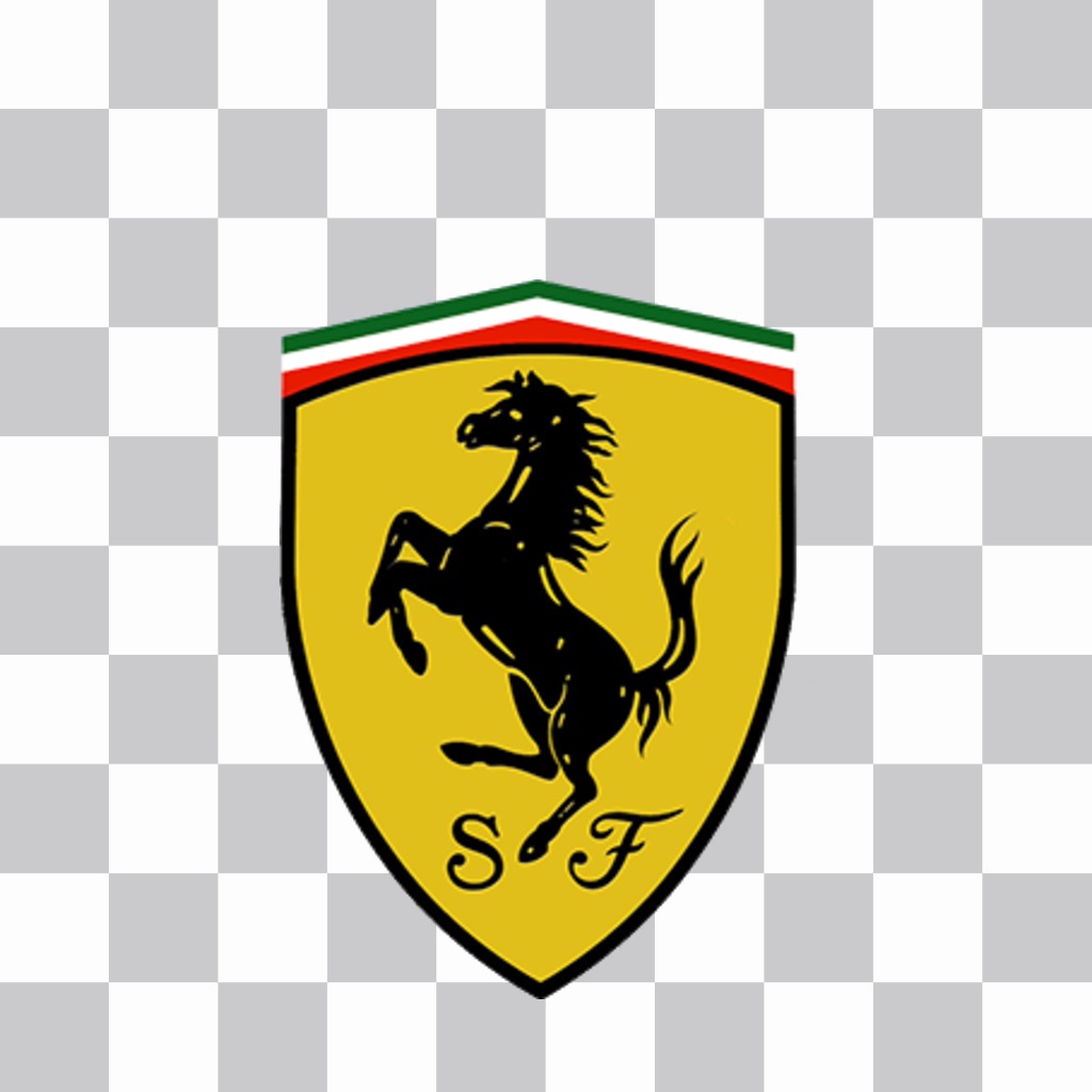 Ferrari bouclier pour coller et décorer vos photos en ligne ..