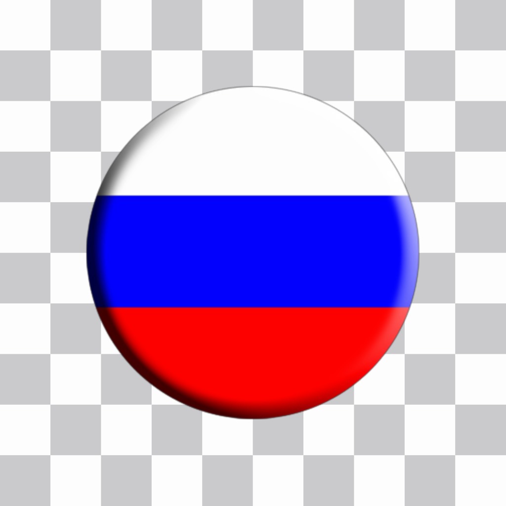 Bouton décoratif avec drapeau de la Russie pour coller vos photos ..