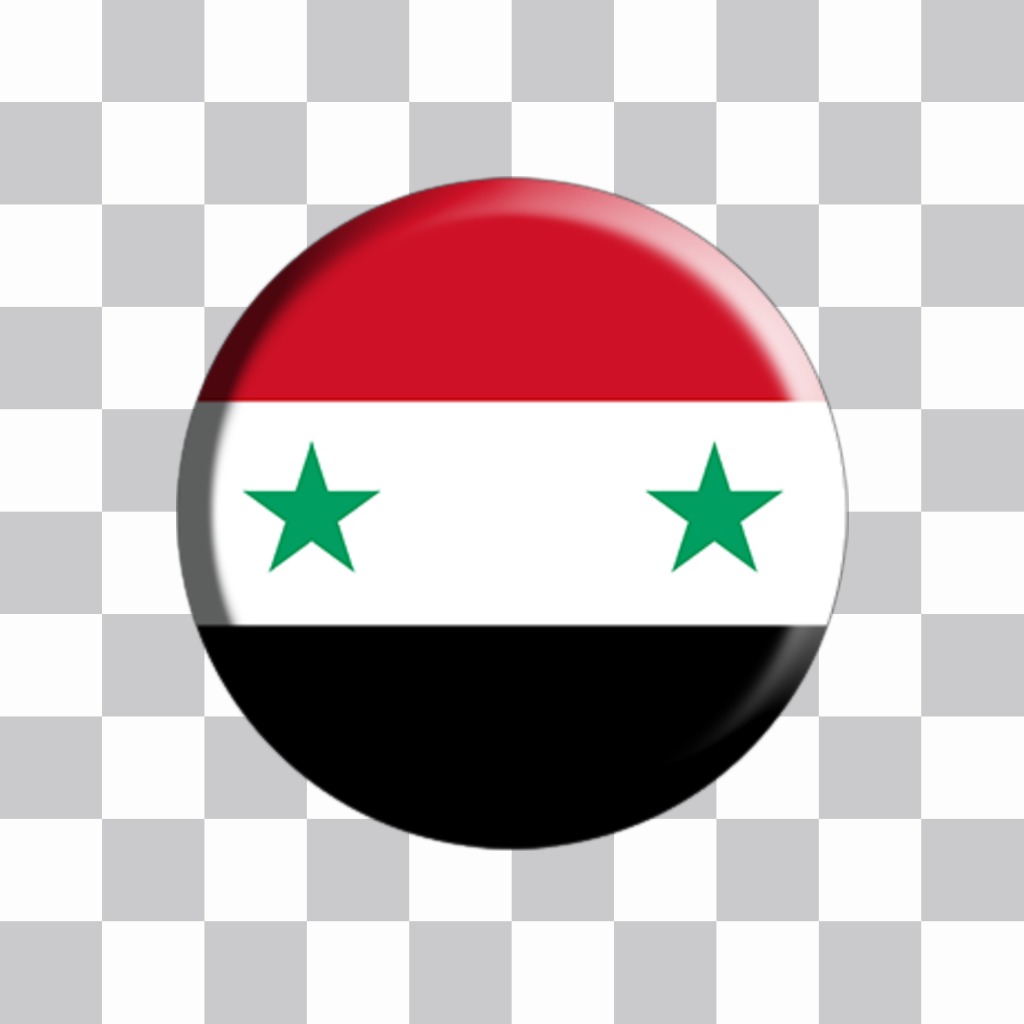 Bouton à coller sur vos photos avec le drapeau de la Syrie pour ..