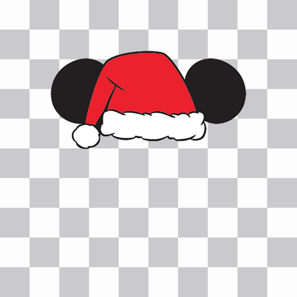 Autocollant des oreilles de Mickey avec le Père Noël chapeau pour vos photos ..