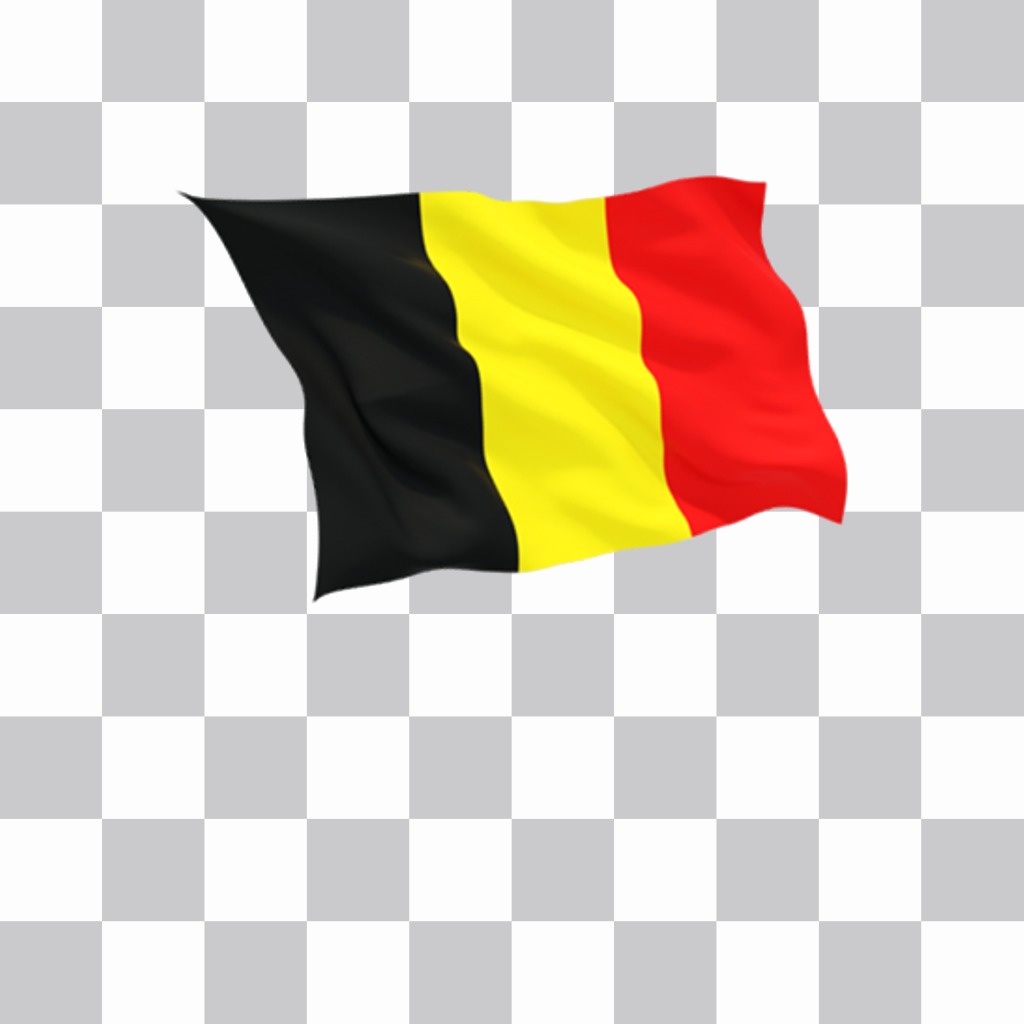 Sticker pour des photos avec le drapeau de la Belgique avec un style réaliste ..