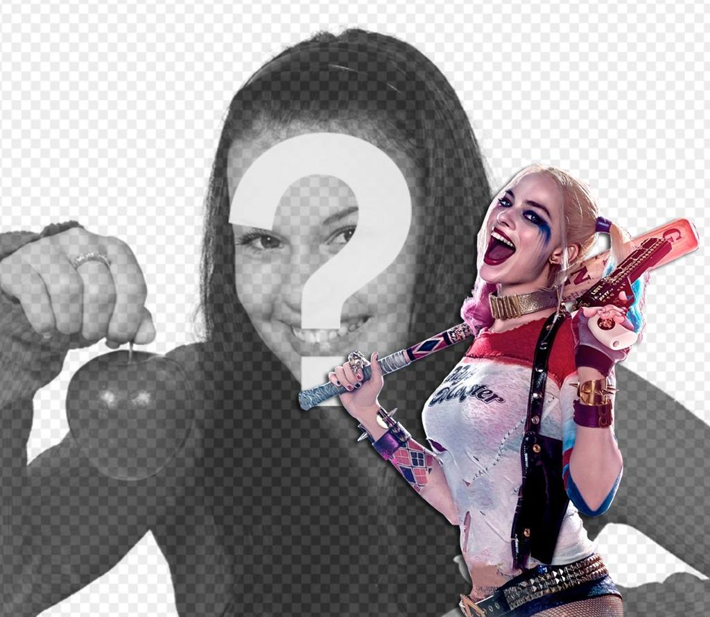 Photomontage de mettre votre photo à côté du méchant Harley Quinn ..