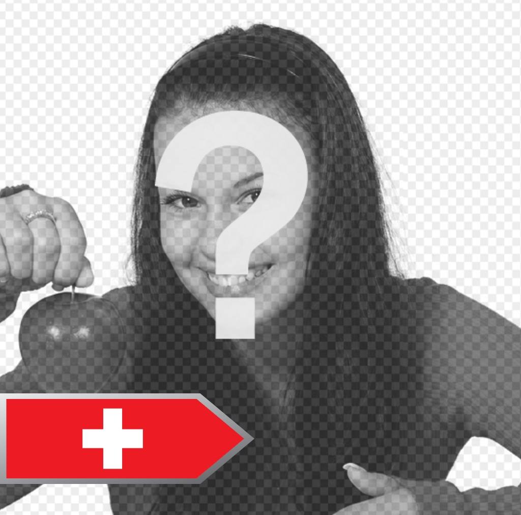 Ajouter une flèche avec le drapeau de la Suisse dans vos photos libres de modifier ..