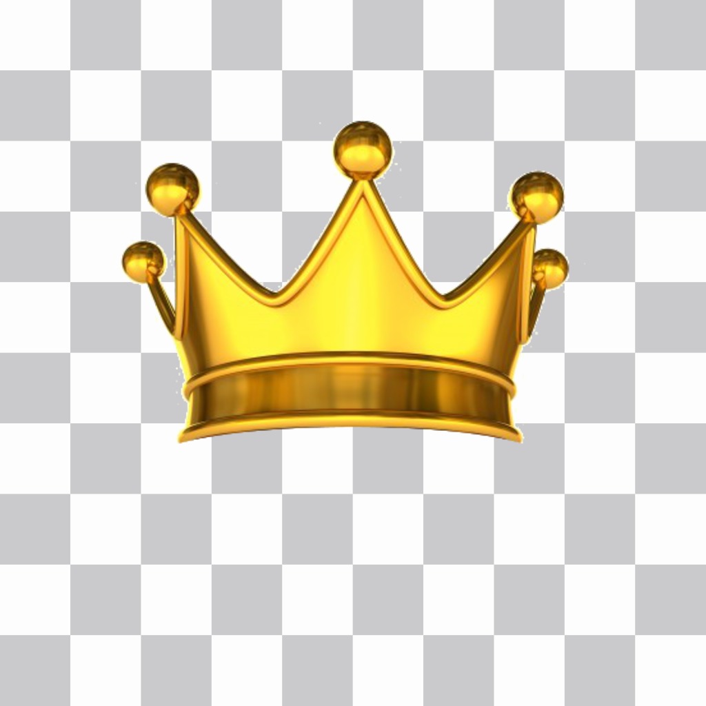 Mettez une couronne dor du roi dans vos photos comme un autocollant décoratif ..