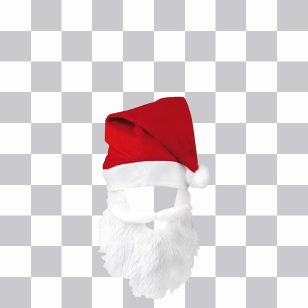 Hat et à la barbe du Père Noël pour habiller en ligne avec vos photos ..