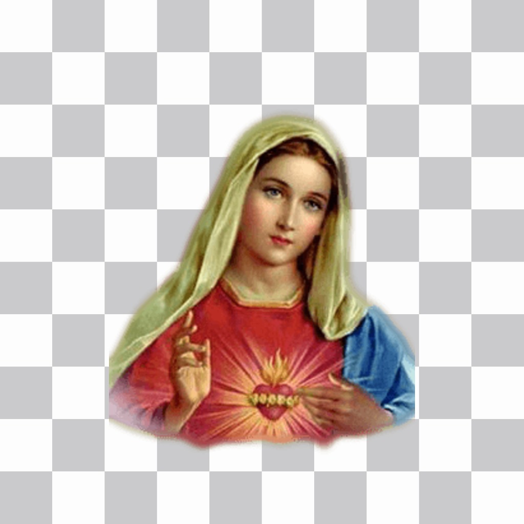Autocollant en ligne de la Vierge Marie à mettre dans votre photo ..