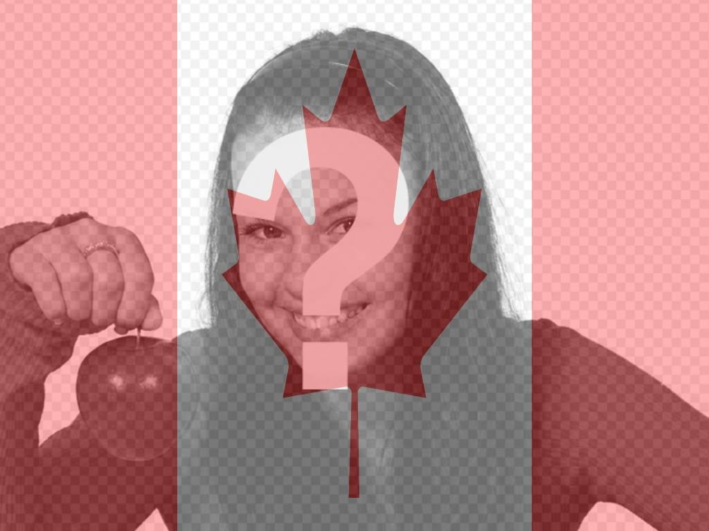 Montage photo pour mettre le drapeau du Canada sur votre photo de profil...