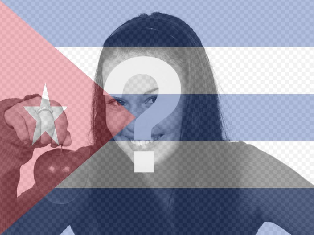 Collage de mettre le drapeau de Cuba avec votre..