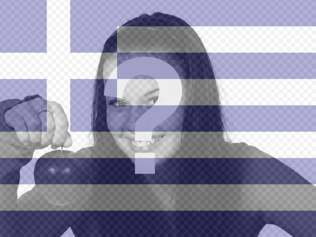 Photomontages créateur du drapeau de la Grèce avec une image que vous..