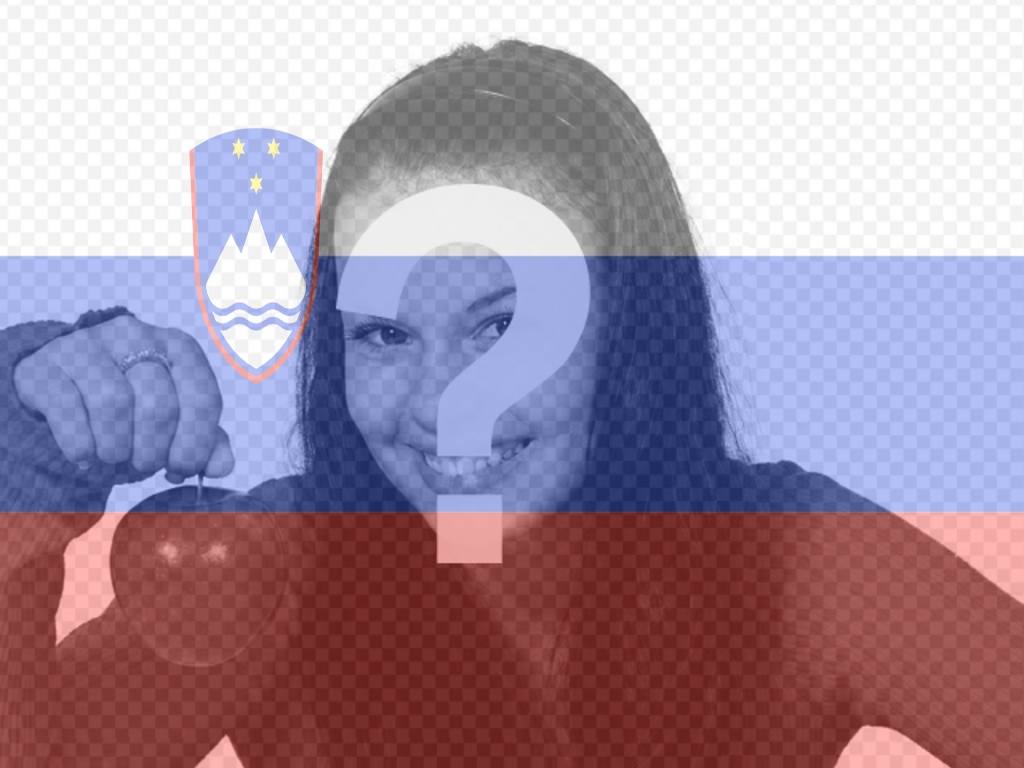 Mettez votre photo avec le drapeau de la Slovénie avec ce montage photo en..