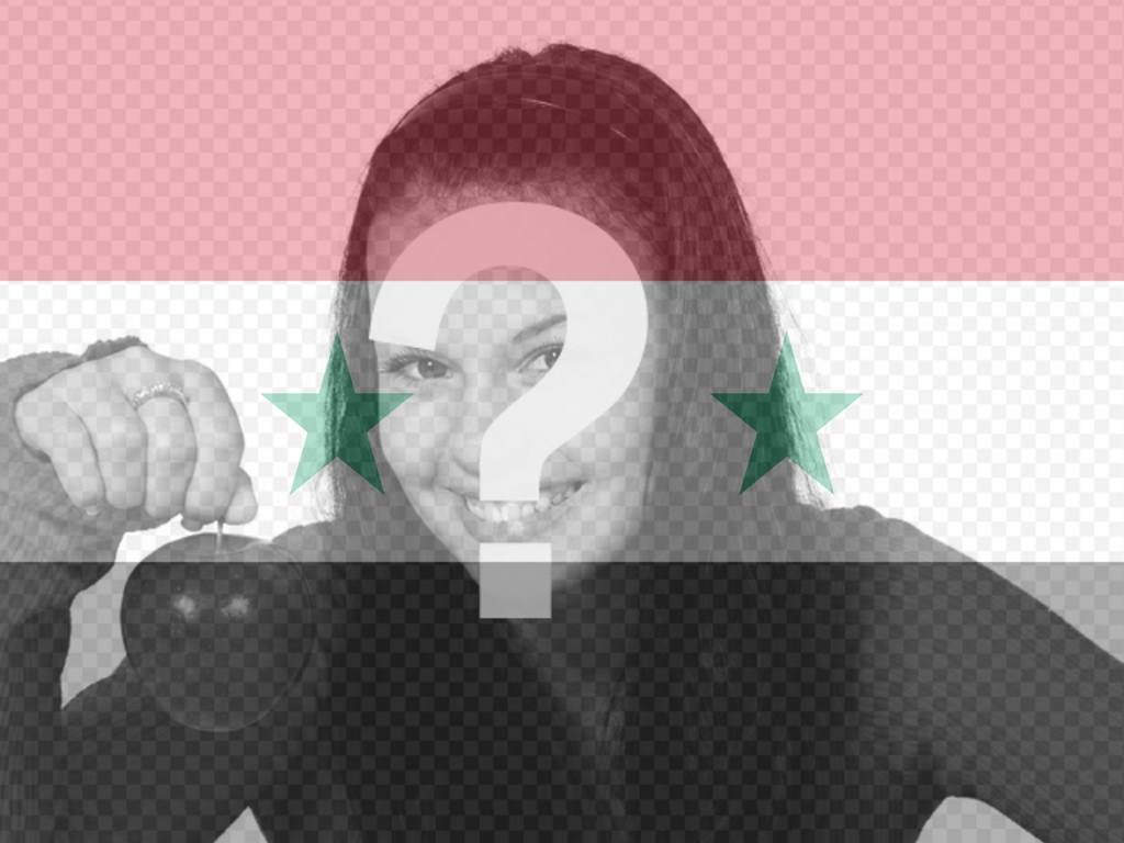 Photomontage du drapeau syrien pour votre photo ..