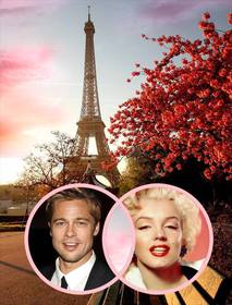 photomontage romantique avec tour eiffel