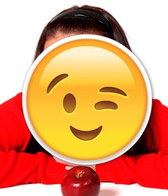 wink emoji pour inserer dans vos photos