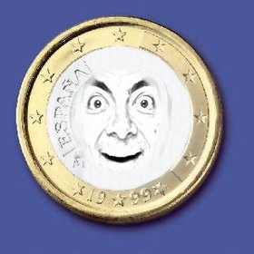 Photomontage où vous pouvez mettre votre visage sur une pièce dun euro