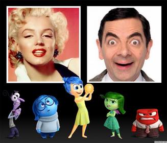 un effet photo avec tous les personnages du film inside out