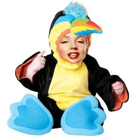 Photomontage dans lequel vous habiller votre bébé avec un costume toucan coloré avec en ligne.