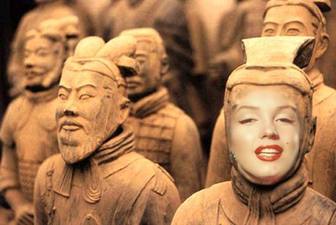 Terracotta Warrior Photomontage dans lequel vous pouvez mettre votre photo.