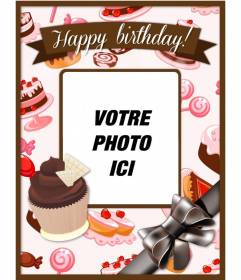 Carte d'anniversaire personnalisée avec vos photos