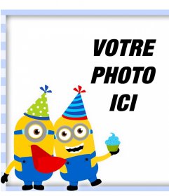 Cadre Dorigine Avec Minion Dans Une Fete Danniversaire Photoeffets