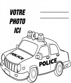 Effet Photo à Imprimer Et à Colorier Une Voiture De Police
