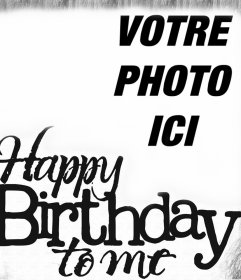 Carte Vintage De Joyeux Anniversaire En Anglais Pour Votre Photo Photoeffets