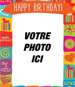 Carte d'anniversaire personnalisée avec vos photos