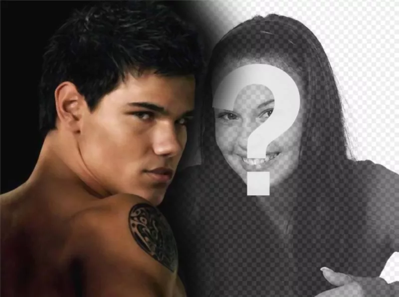 Personnalisez votre photo avec le protagoniste de la nouvelle lune (Jacob). Dans ce montage photo accompagnera le célèbre acteur Taylor Lautner, qui représente un..