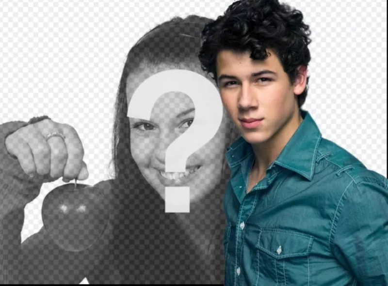 Faire un effet de photo avec Nick Jonas. Photomontage avec..