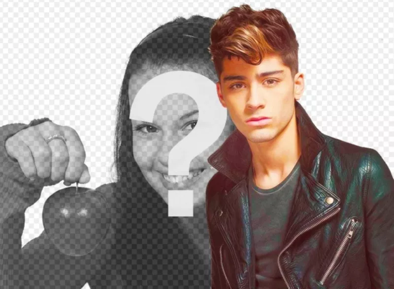 Photomontage avec Dj Malik de One Direction. Apparaît dans une photo avec l'un des composants de la bande One..