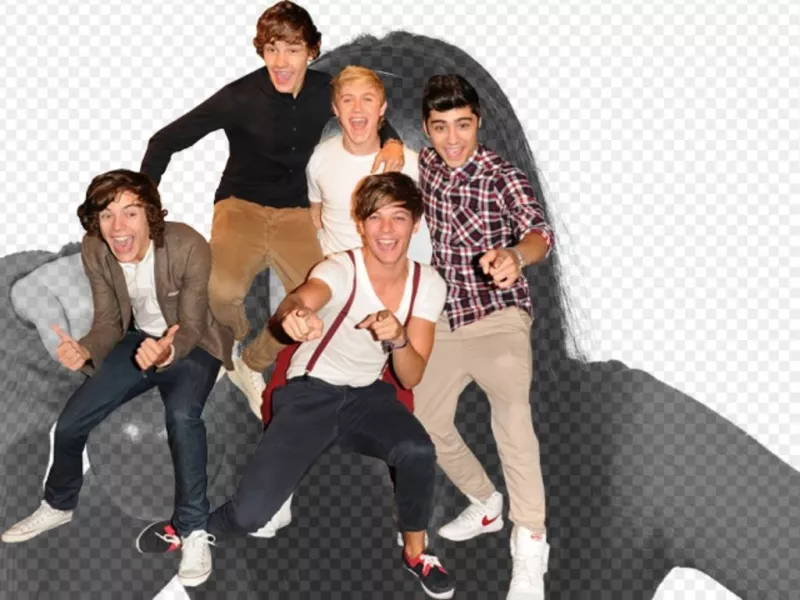 Photomontage avec l'un des composants de la direction. Maintenant, vous pouvez faire partie de la pop rock band One Direction et apparaissent avec eux dans une..