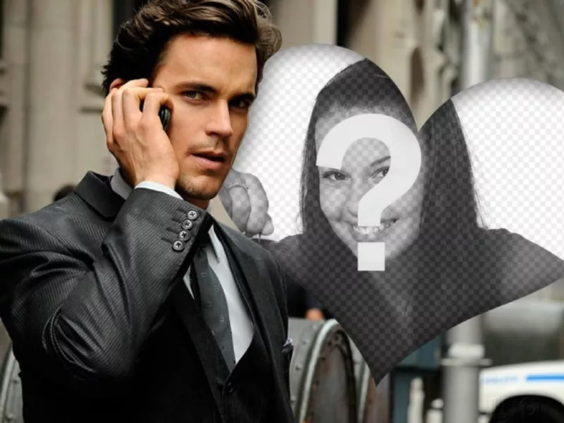 Photomontage avec Matt Bomer, l'acteur qui serait Gris Christian de Fifty Shades of Grey avec un coeur pour mettre votre..