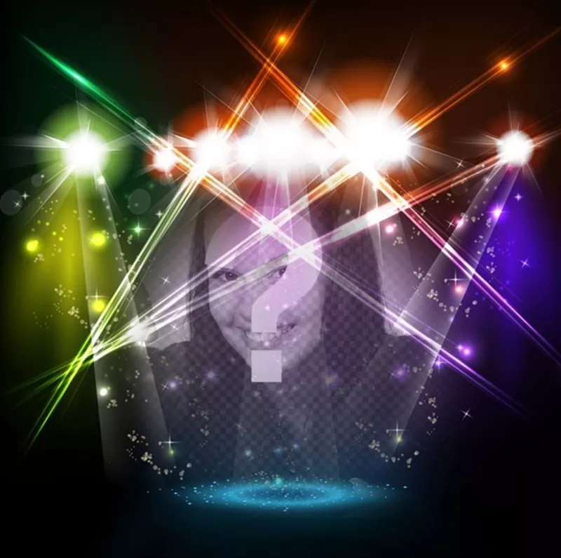Photomontage de scène musicale avec des lumières colorées avec votre photo ..