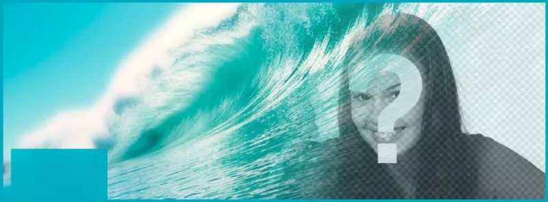 Décorez votre profil Facebook avec une couverture personnalisée avec votre photo et le bleu de la mer avec une grosse..