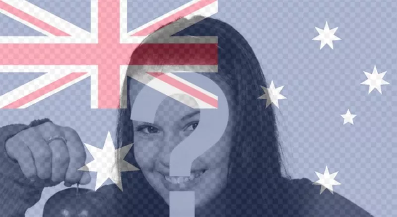 Cadre photo avec le drapeau de lAustralie verticalement pour personnaliser vos..