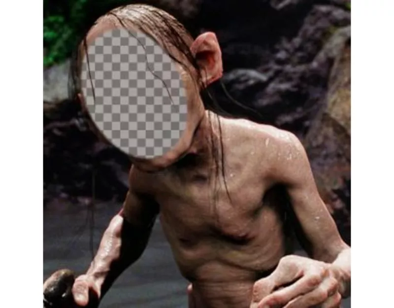 Placez votre visage sur le personnage de la trilogie Le Seigneur des Anneaux, Gollum ..