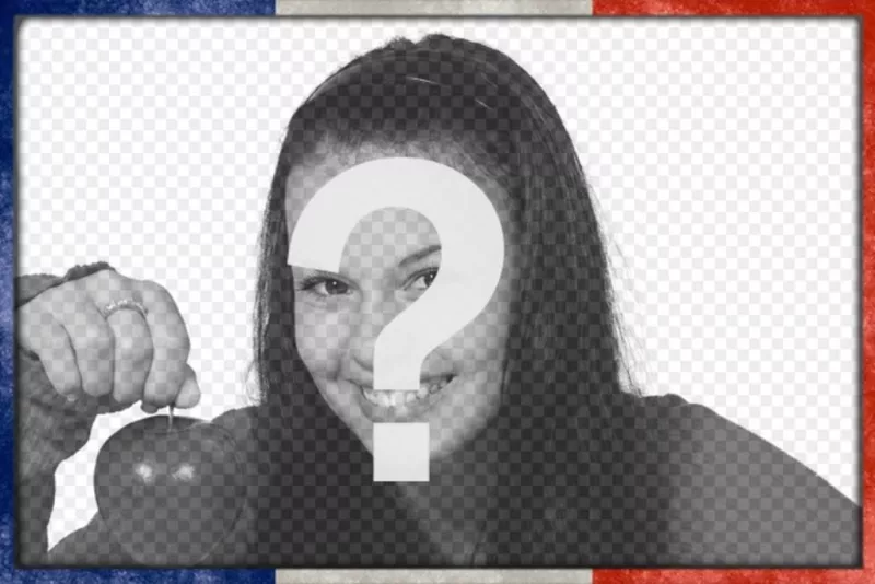 Cadre photo avec le drapeau franÃ§ais sur le bord de personnaliser vos meilleures photos tÃ©lÃ©chargement de photos en ligne en quelques Ã©tapes..