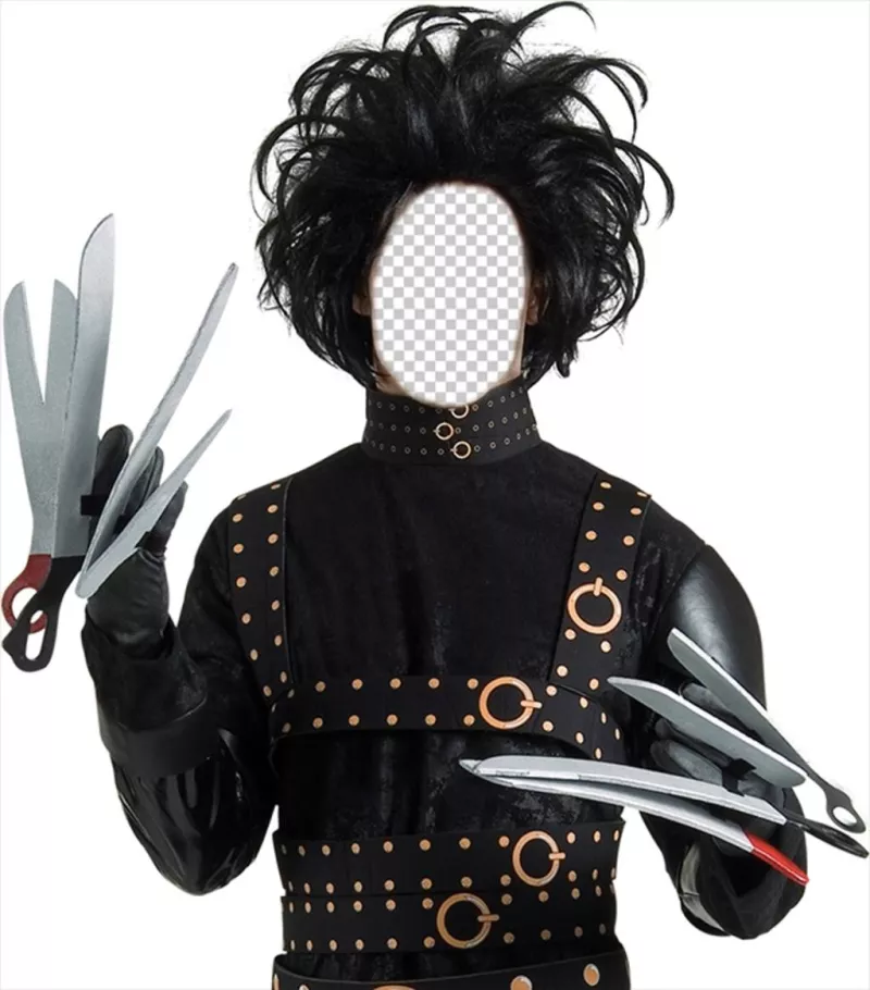 Photomontage de Edward Scissorhands pour mettre votre visage dans ce personnage ..